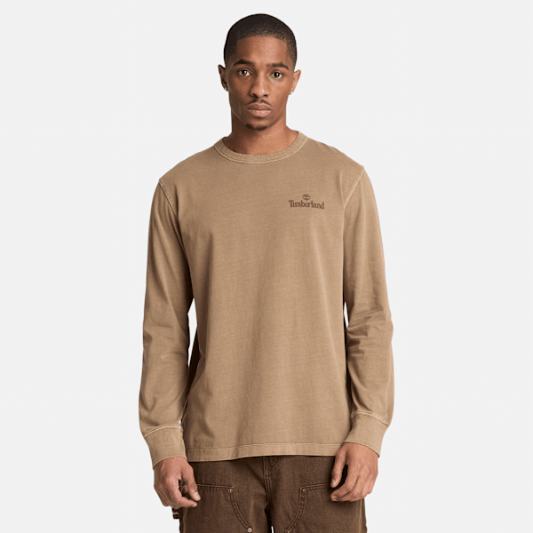 Men's South Cabot Garment Dye Long-Sleeve T-Shirt / Medium Brown Wash