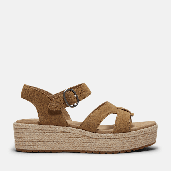 Women's Santorini Sun Backstrap Sandal / Beige Suede
