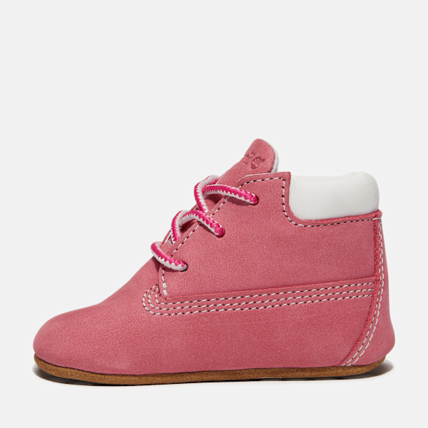 Infant Crib Bootie / Medium Pink Nubuck