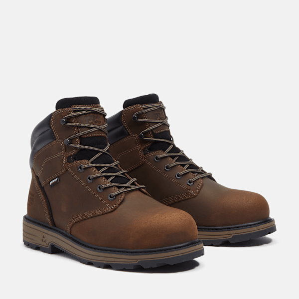 Men's TiTAN™ Tasker 6" Alloy-Toe Waterproof Work Boot / Brown Full-Grain