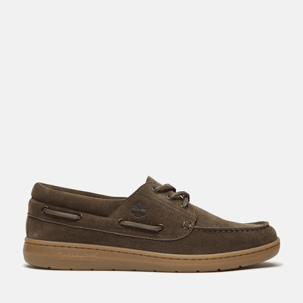 Men's Timberland® Portofino Pier Boat Shoe / Dark Brown Suede/Beige