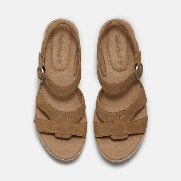 Women's Santorini Sun Backstrap Sandal / Beige Suede