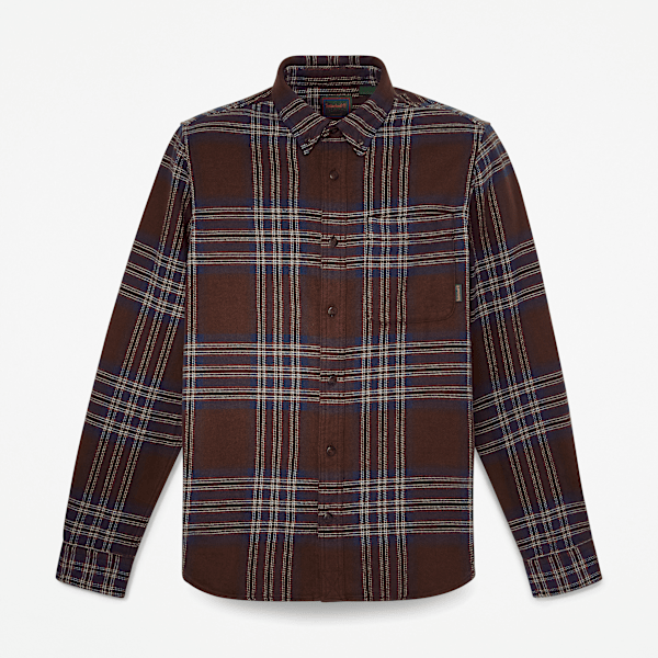Indigo Check Regular Shirt / Chicory Coffee Brown