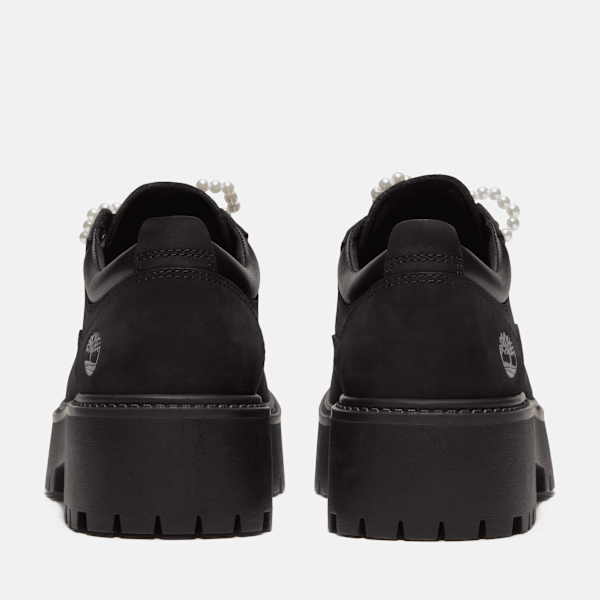 Women's Stone Street Platform Moc Toe Shoe / Black Nubuck/Charms
