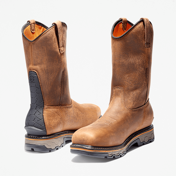 Men's True Grit Pull On Composite Toe Waterproof Work Boot / Earth Brown
