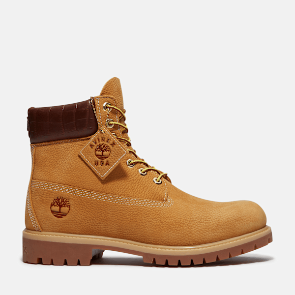 Men's Timberland® x Avirex Premium 6-Inch Waterproof Boot / Wheat Nubuck