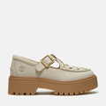 Women's Stone Street Platform Buckle Shoe / Light Beige Suede