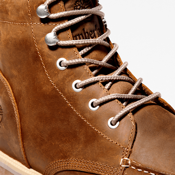 Men's Redwood Falls Waterproof Moc-Toe Boot / Saddle Brown