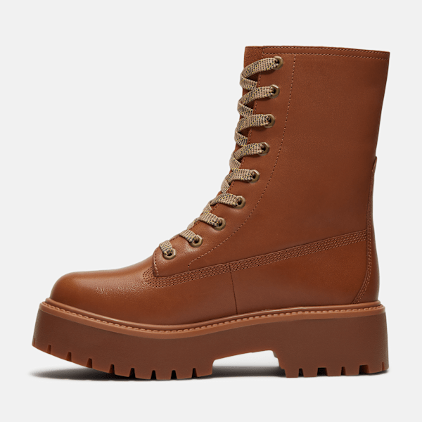 Women's Stone Street Platform Mid Boot / Rust Full-Grain