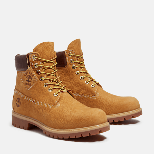 Men's Timberland® x Avirex Premium 6-Inch Waterproof Boot / Wheat Nubuck