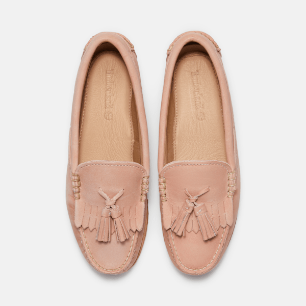 Women's Timberland® Authentic Kiltie Loafer / Light Pink Full-Grain