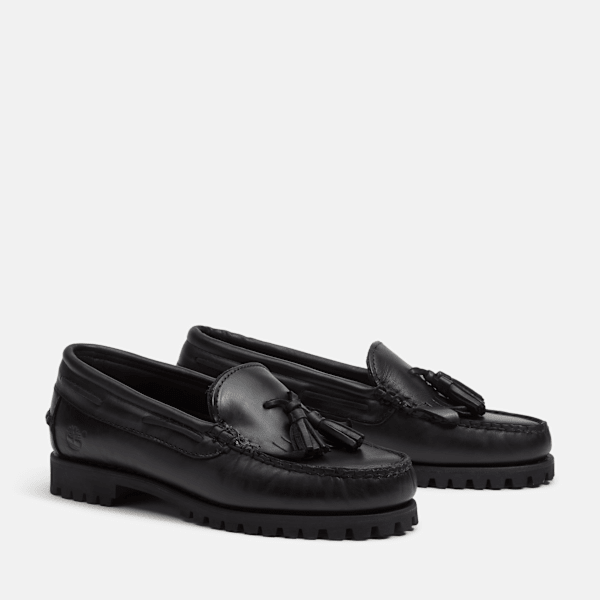 Women's Timberland® Authentic Kiltie Loafer / Black Full-Grain
