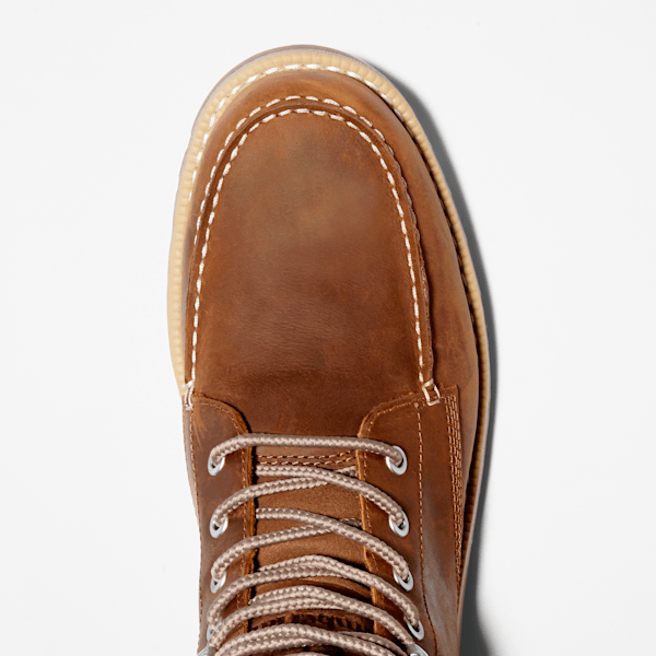 Men's Redwood Falls Waterproof Moc-Toe Boot / Saddle Brown