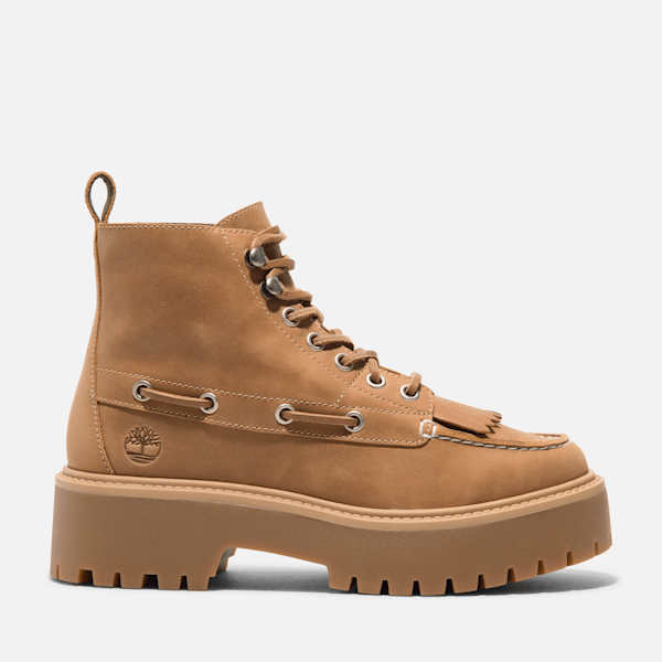 Women’s Stone Street Platform Kiltie Boot / Wheat Full-Grain