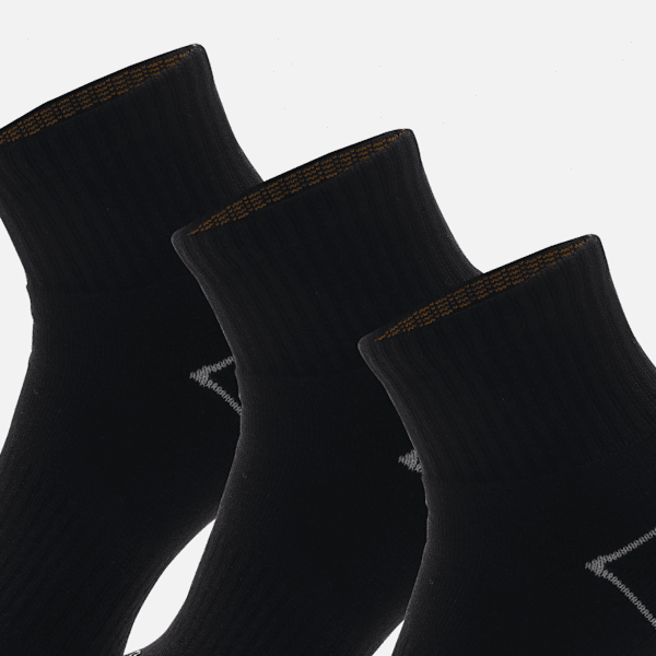 Bowden 3-Pack Full Cushion Quarter Sock / Black