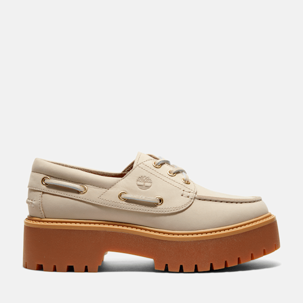 Women's Stone Street Platform Boat Shoe / Taupe