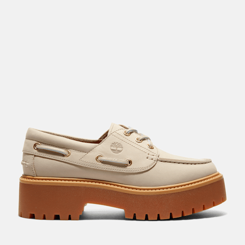 Women's Stone Street Platform Boat Shoe / Taupe