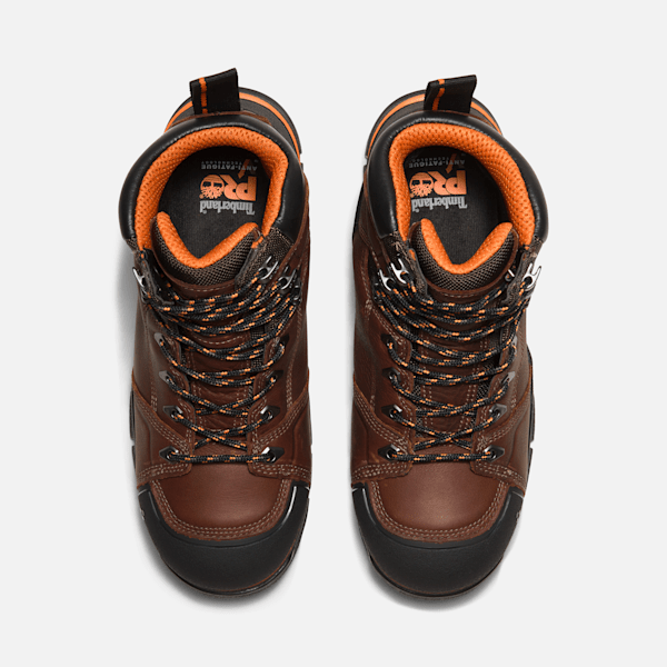 Men's Timberland® Endurance EV Composite Toe Work Boot / Teak Brown/Orange