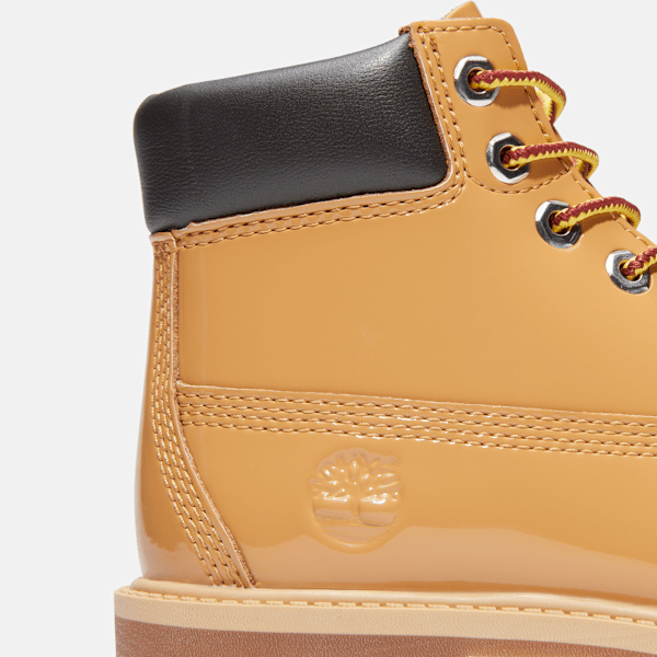 Youth Timberland® Premium 6-Inch Waterproof Boot / Wheat Patent leather