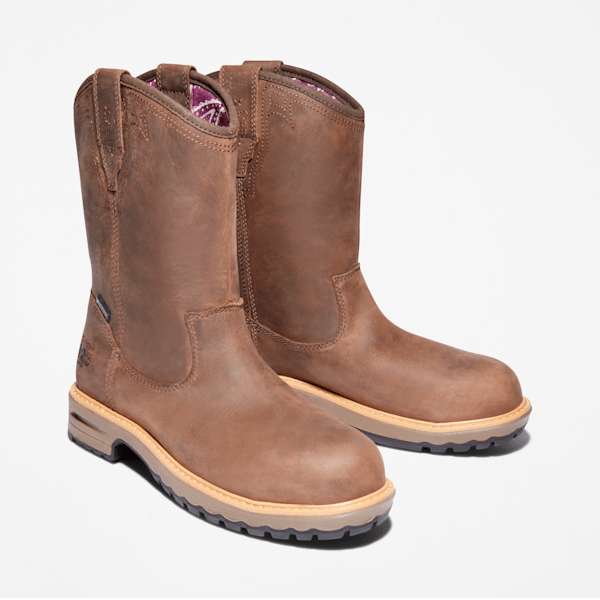 Women's Ashlar Pull On Alloy Toe Waterproof Work Boot / Turkish Coffee Brown