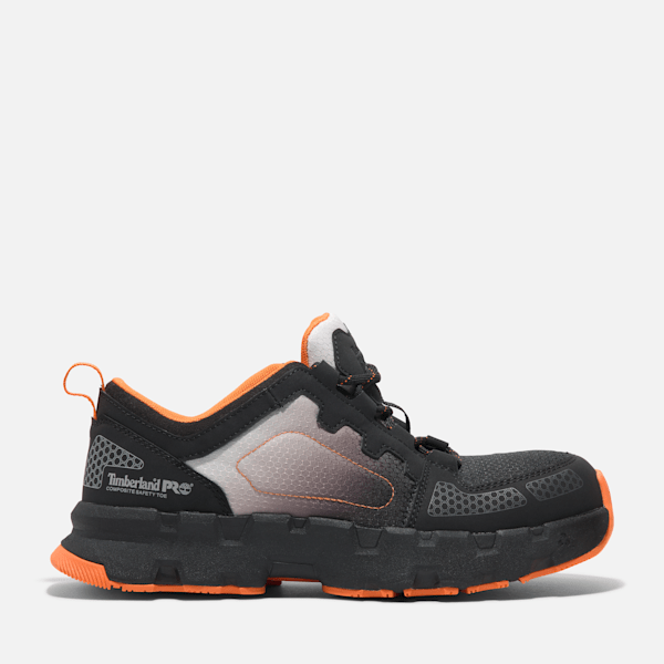 Men's Timberland PRO® Powertrain EV Comp-Toe Athletic Work Sneaker / Grey/Orange