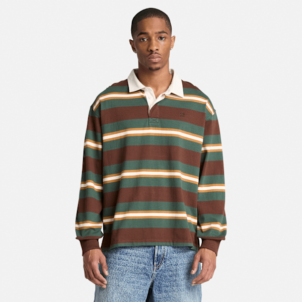 Men's Long-Sleeve Rugby Polo / Chicory Coffee Brown