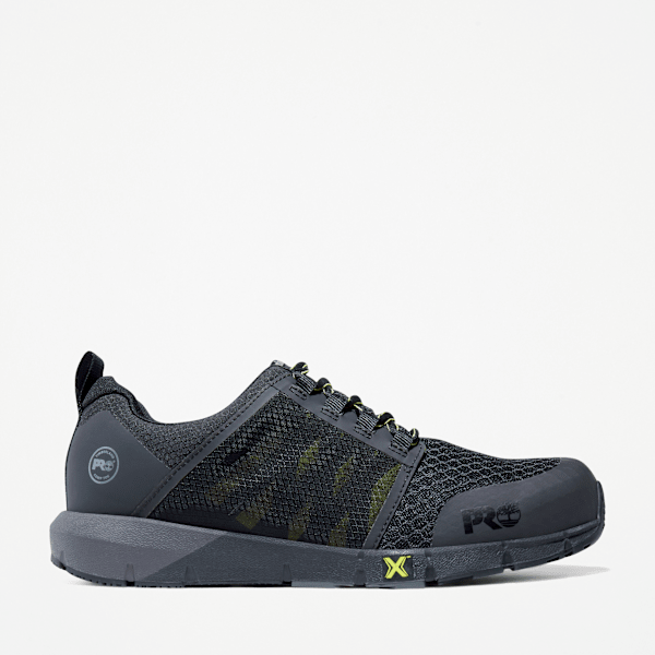 Men's Radius Composite Toe Work Sneaker / Black Hi-Vis