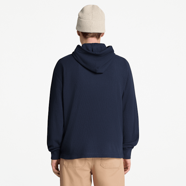 Men's Wharf River Waffle Hoodie / Dark Sapphire