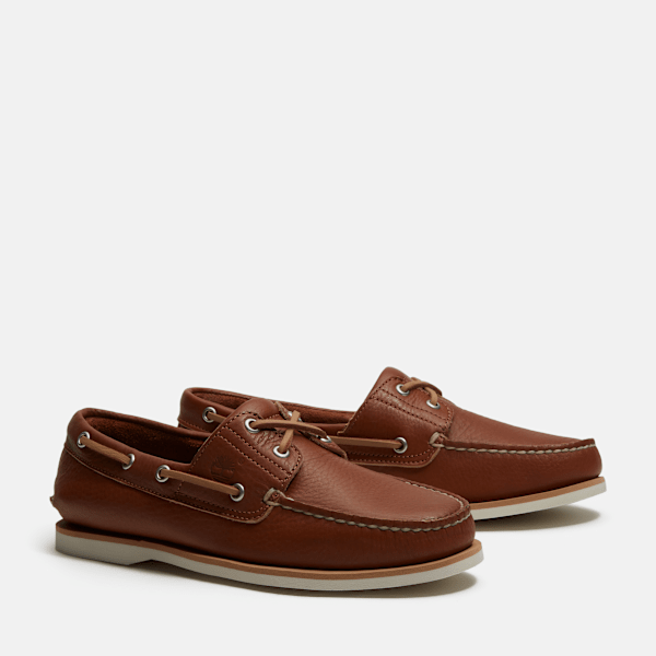 Men's Lake House Classic 2-Eye Boat Shoe / Rust Full-Grain