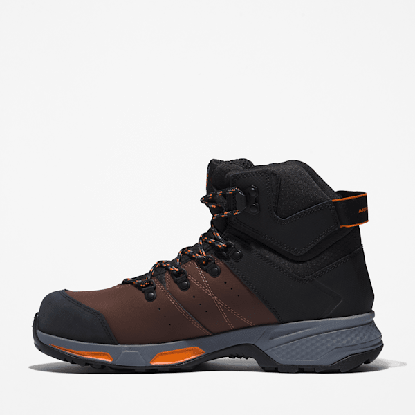 Men's Switchback Composite Toe Waterproof Work Boot / Brown/Orange