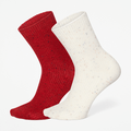 Speckled 2-Pack Crew Sock / White