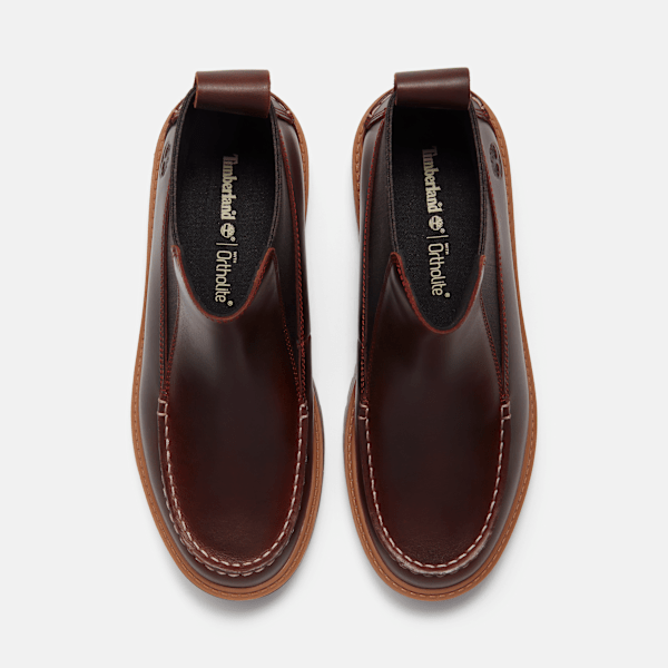 Women's Stone Street Platform Chelsea Boot / Burgundy Full-Grain
