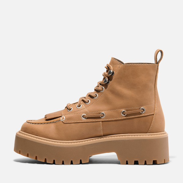 Women’s Stone Street Platform Kiltie Boot / Wheat Full-Grain