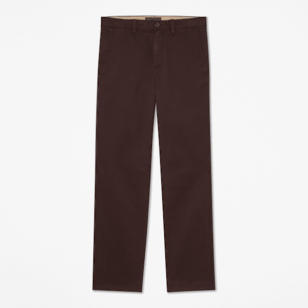Men's Topsfield Straight Twill Chino Pant / Dark Brown