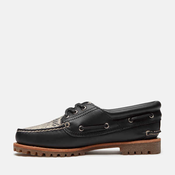 Women's Timberland® Authentic Boat Shoe / Snake Print Suede