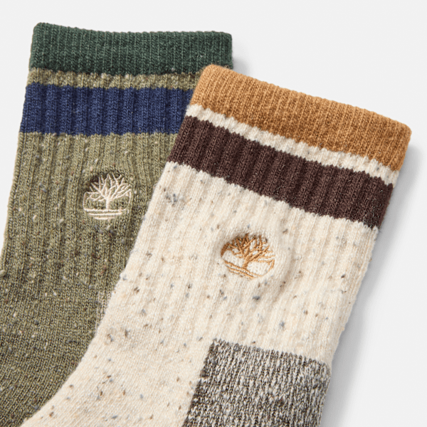 Speckled 2-Pack Mid Crew Sock / Black Coffee