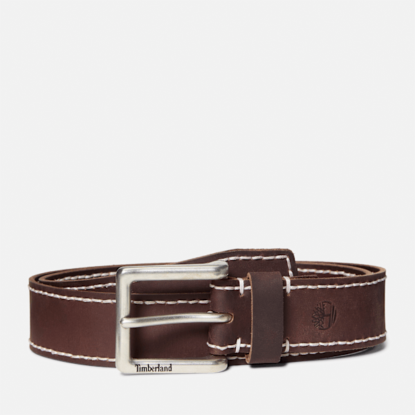 Men's Hand-Stitched Leather Belt / Brown