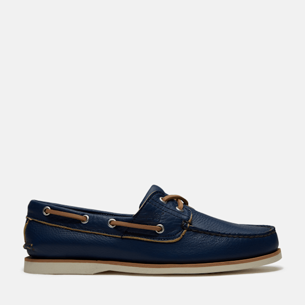 Men's Lake House Classic 2-Eye Boat Shoe / Dark Blue Full-Grain