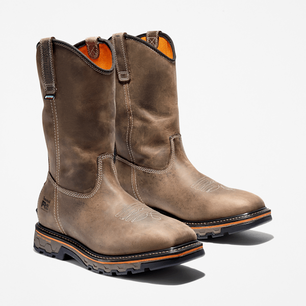 Men's True Grit Pull On Waterproof Work Boot / Turkish Coffee