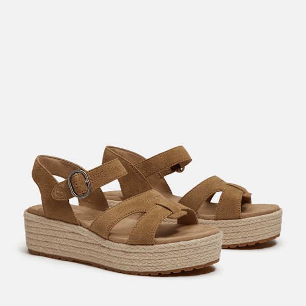 Women's Santorini Sun Backstrap Sandal / Beige Suede