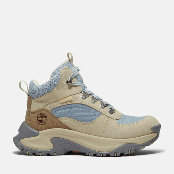 Women's Mt. Maddsen Peak Mid Waterproof Hiking Boot / Light Beige Suede
