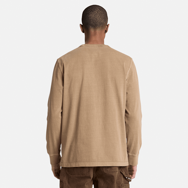 Men's South Cabot Garment Dye Long-Sleeve T-Shirt / Medium Brown Wash