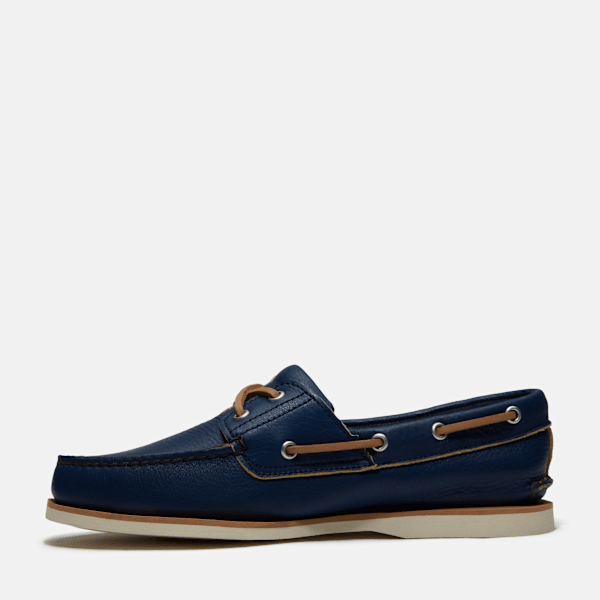 Men's Lake House Classic 2-Eye Boat Shoe / Dark Blue Full-Grain