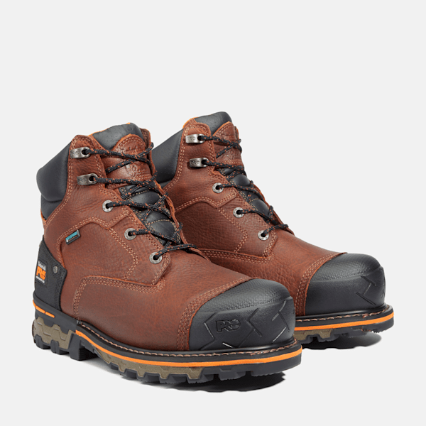 Men's Boondock 6" Composite Toe Waterproof Work Boot / Brown