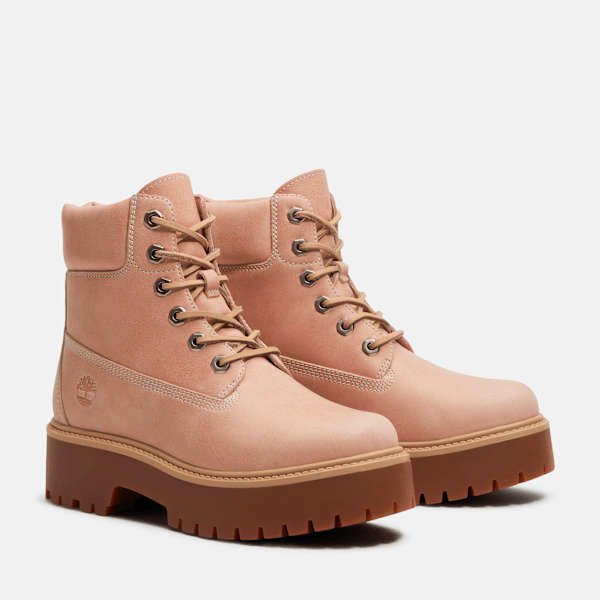 Women's Stone Street Platform 6-Inch Boot / Light Pink Full-Grain