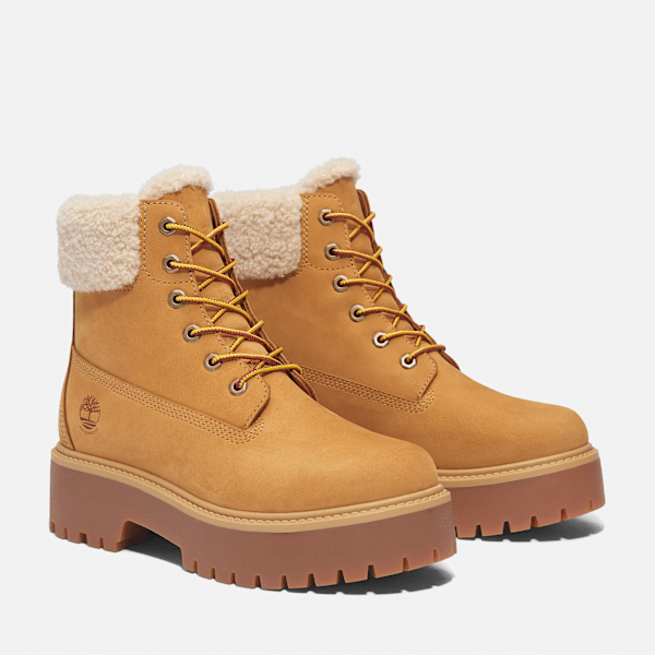 Women's Stone Street Warm-Lined Waterproof Platform Boot / Wheat Nubuck