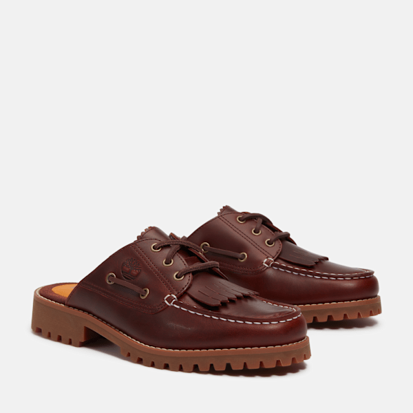Women's Timberland® Authentic Mule / Burgundy Full-Grain