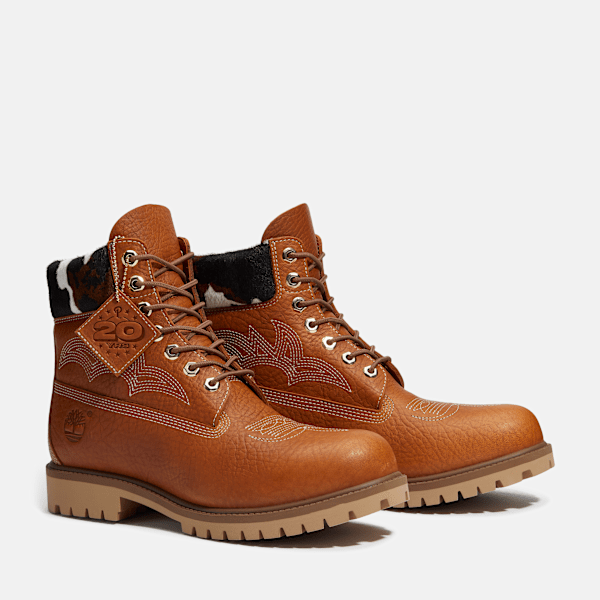 Men's Timberland® x Sneaker Politics 6-Inch Waterproof Boot / Rust Full-Grain/Print