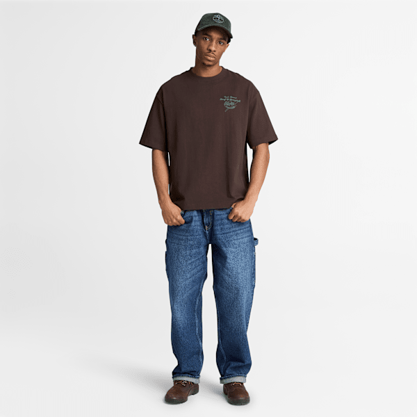Men's Beef &amp; Broccoli Graphic T-Shirt / Dark Brown