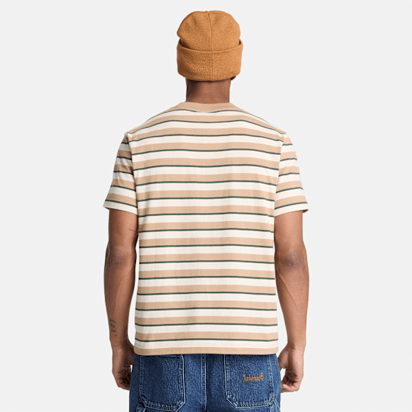 Men's Stripe Short-Sleeve T-Shirt / Earth Brown